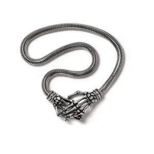 Alchemy Gothic P941 Lucrezia's Fix Necklace Pendant Skeleton Love  Halloween