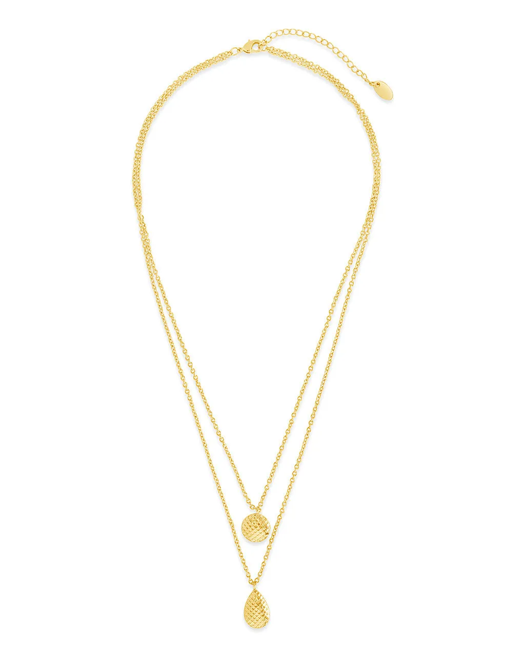 Aldari Textured Layered Chain Necklace