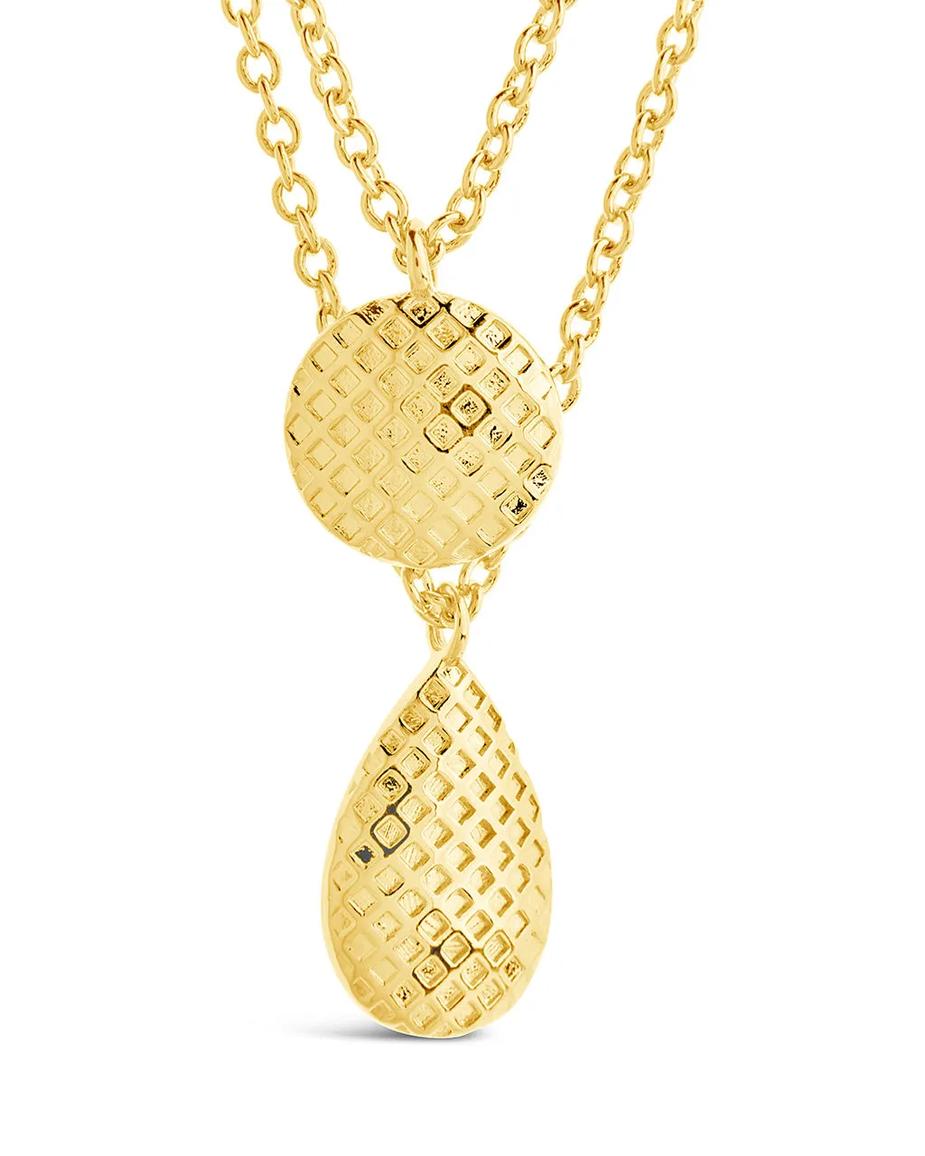 Aldari Textured Layered Chain Necklace