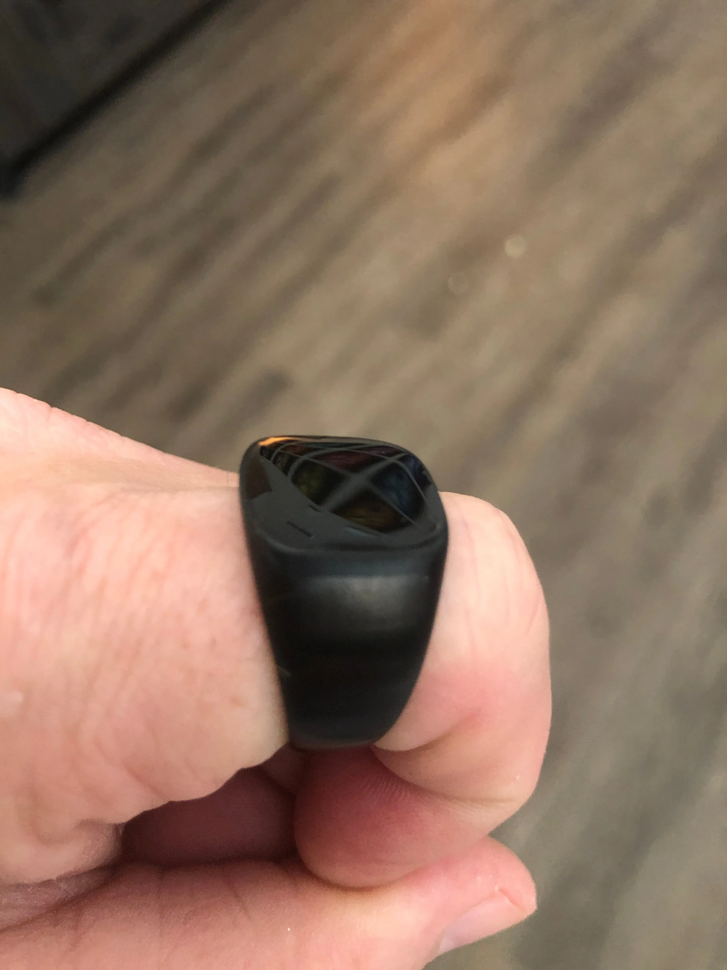 All Black Stainless Steel & Onyx Signet Ring