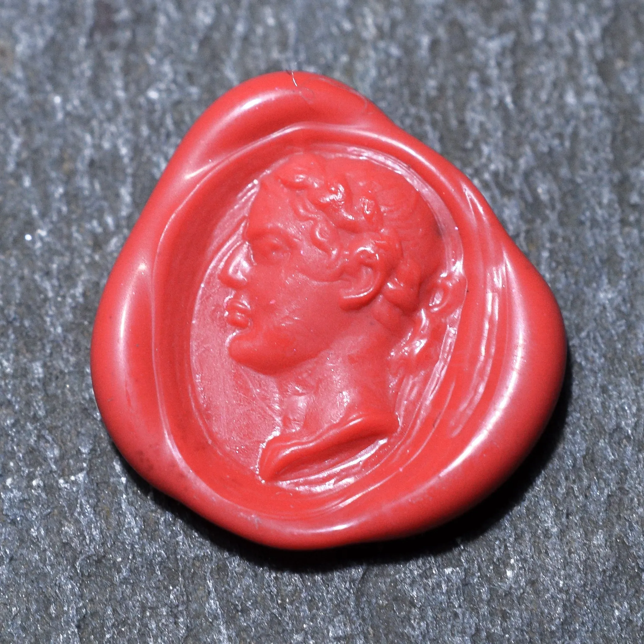 Ancient Roman Caesar Augustus Intaglio Signet Ring