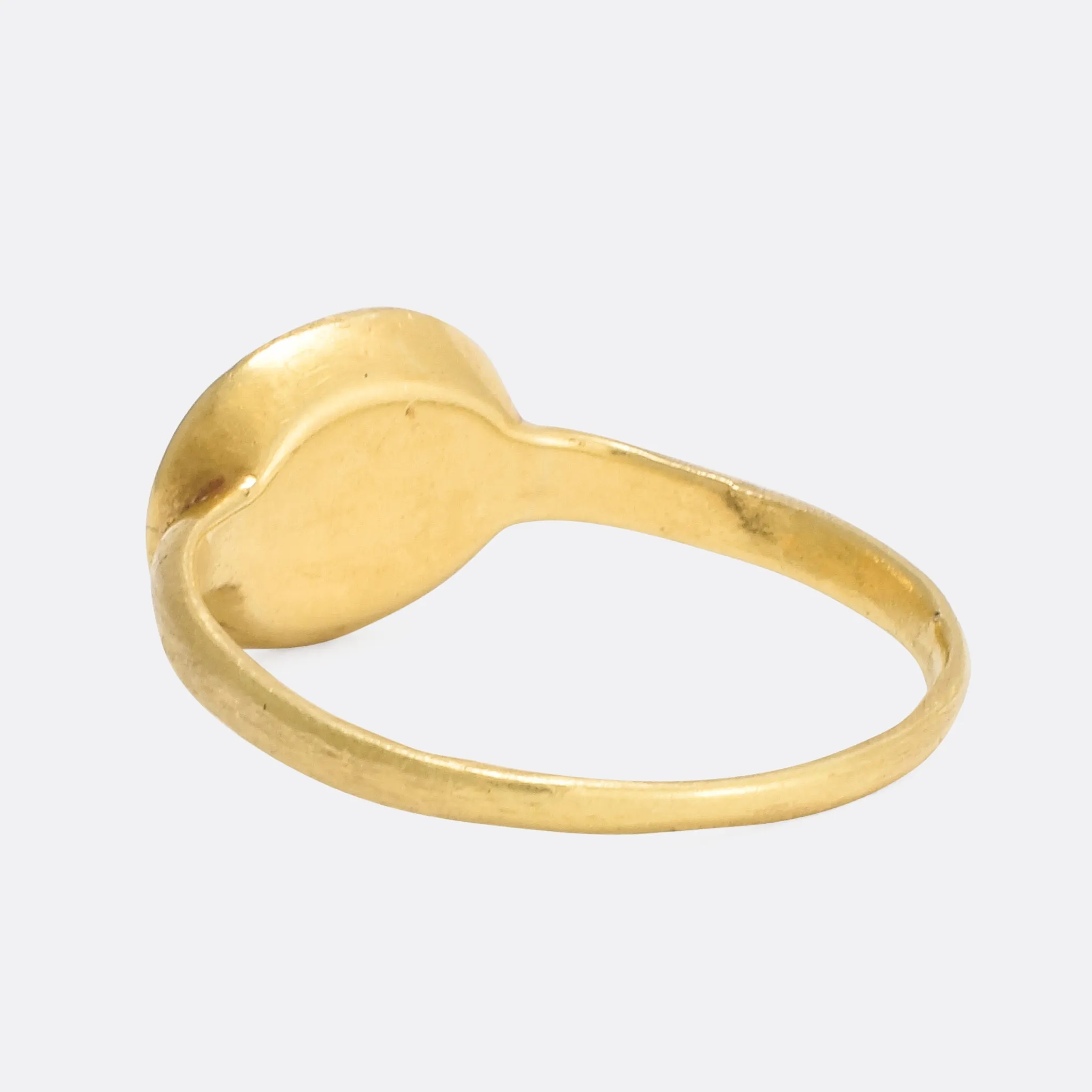Ancient Roman Caesar Augustus Intaglio Signet Ring