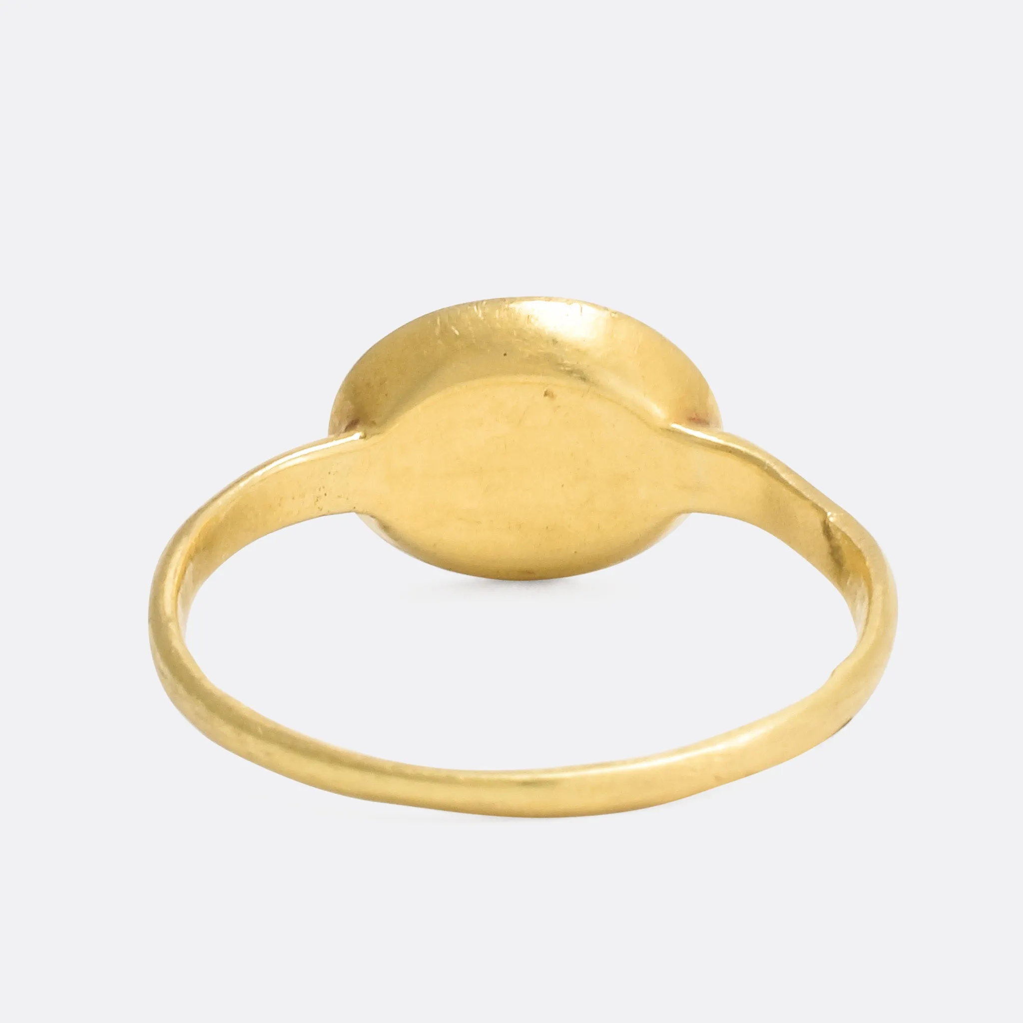 Ancient Roman Caesar Augustus Intaglio Signet Ring