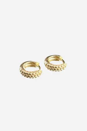 Andcopenhagen - Earrings hoops - 18 carat gold plated 925 sterling silver - Chunky Dottie