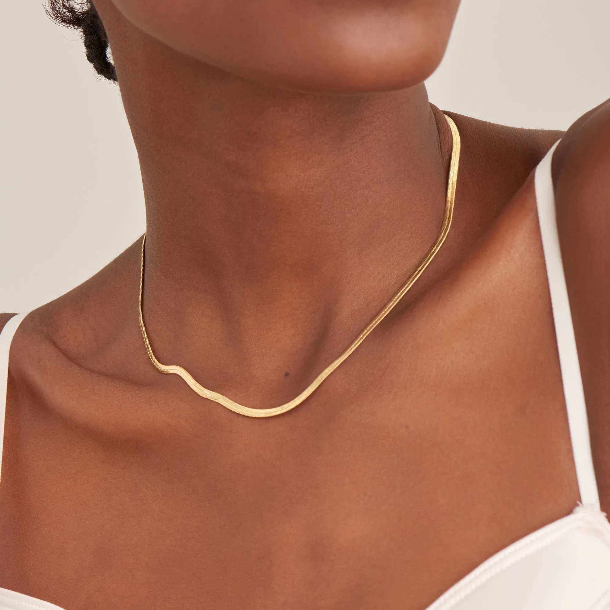 Ania Haie Gold Flat Snake Chain