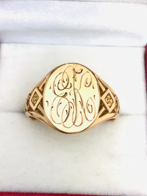 Antique 10K Signet Ring