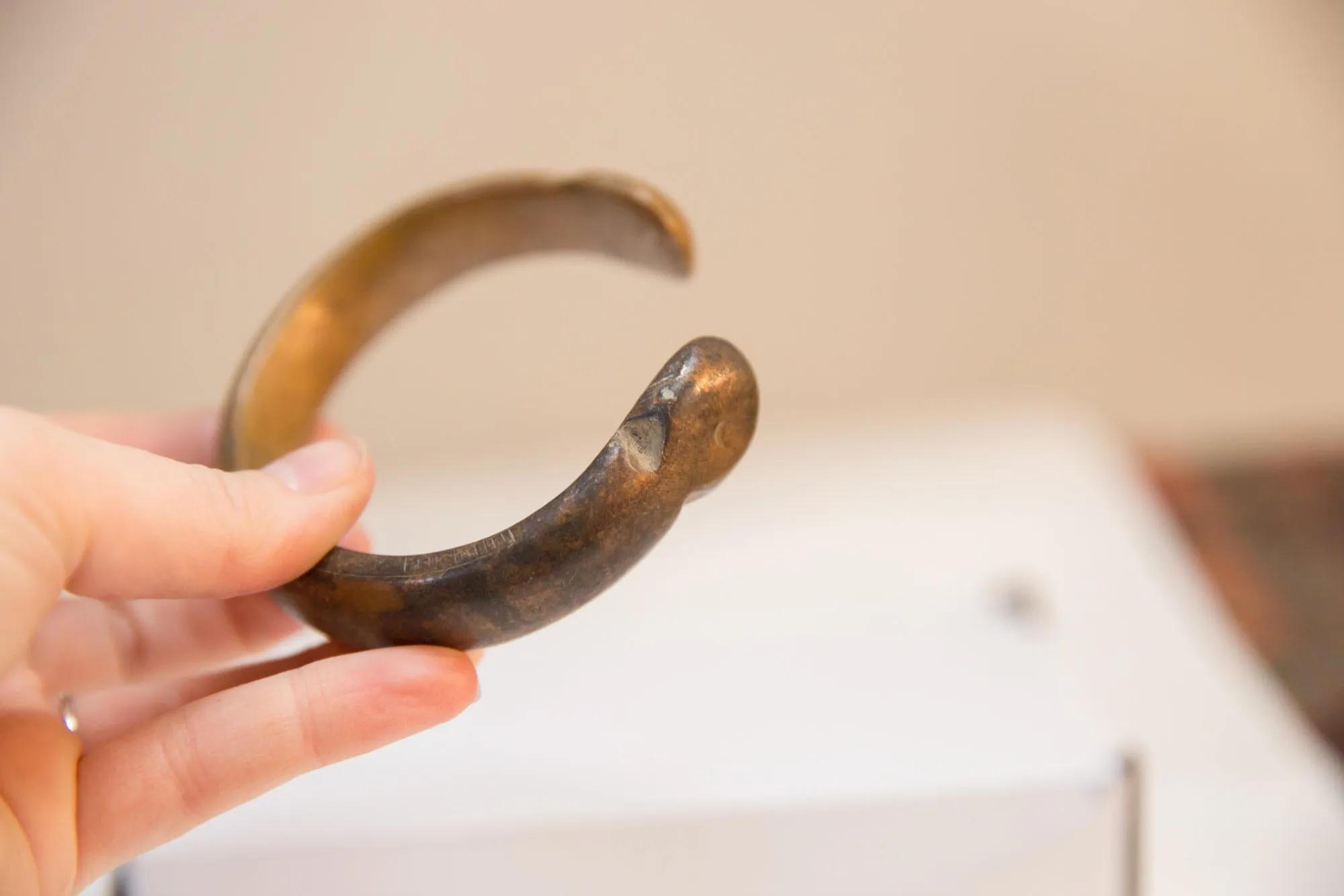 Antique African Bronze Cuff Bracelet