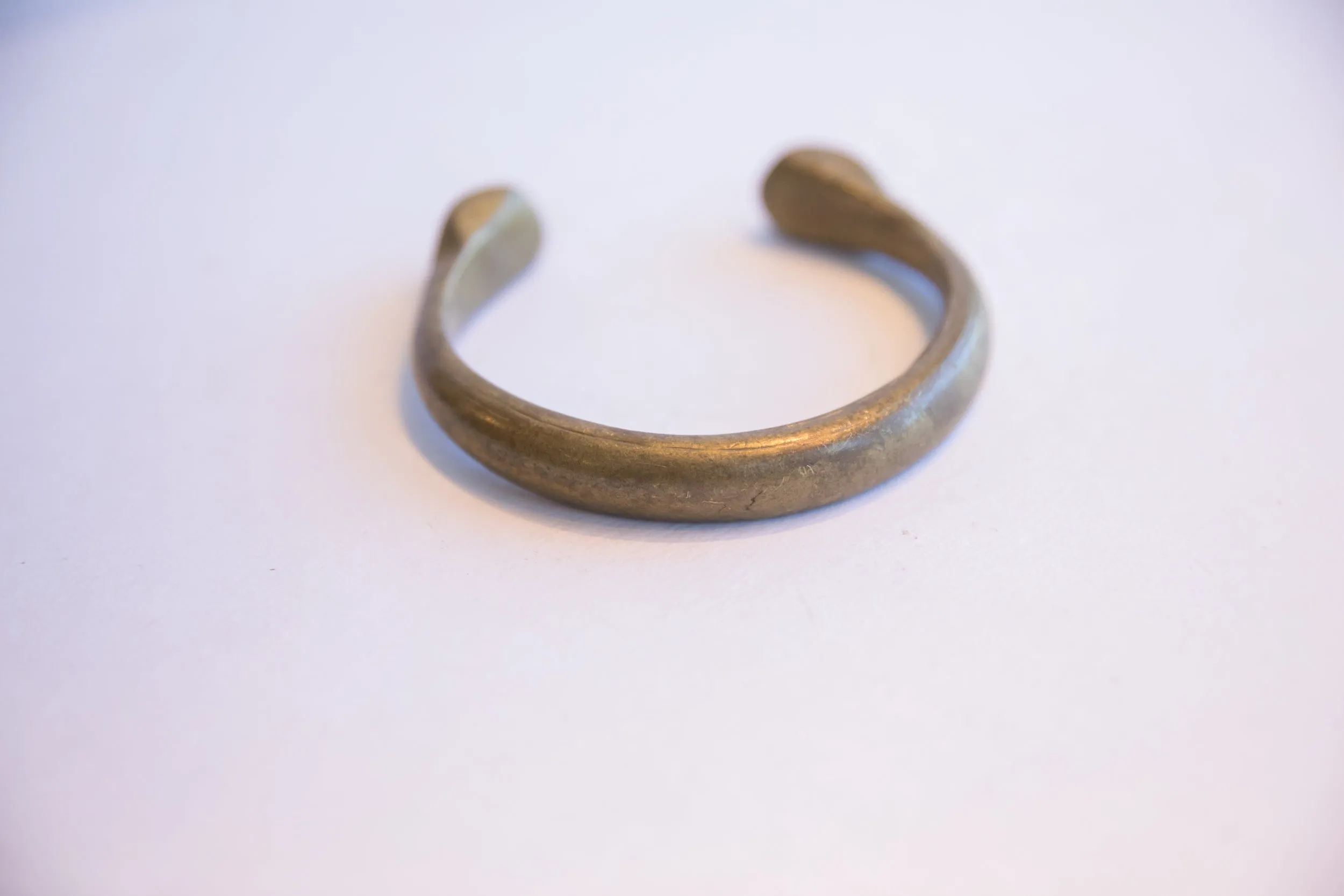 Antique African Bronze Snake Cuff Bracelet