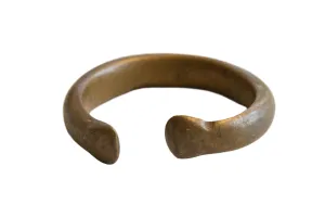 Antique African Bronze Snake Cuff Bracelet
