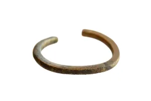 Antique African Child's Bronze Cuff Bracelet with Faded Detailing