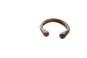 Antique African Copper Alloy Snake Cuff Bracelet