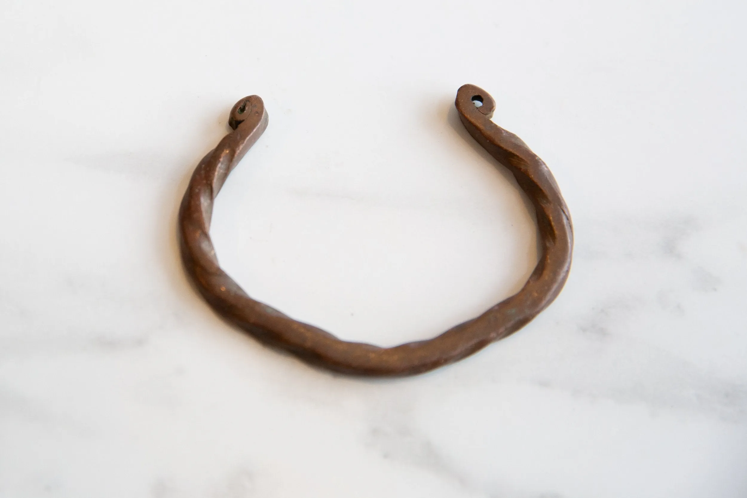 Antique African Copper Twisted Design Cuff Bracelet