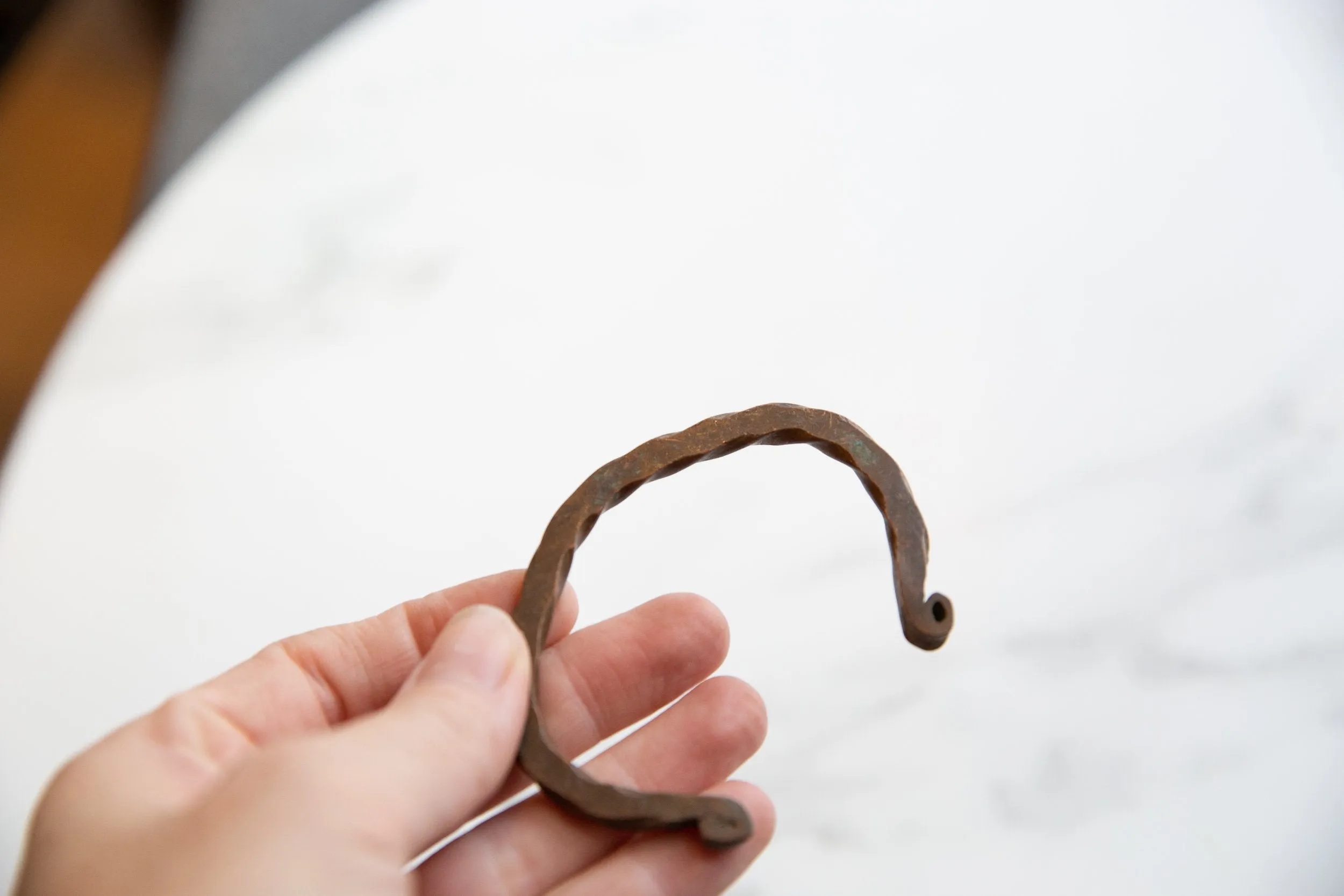 Antique African Copper Twisted Design Cuff Bracelet
