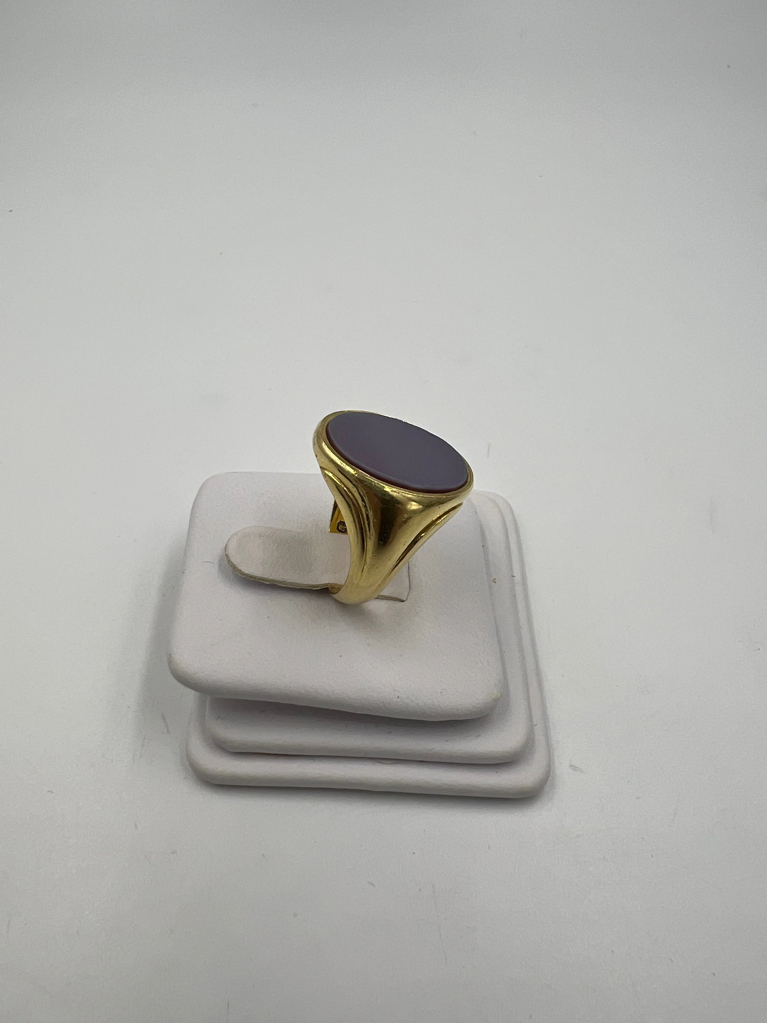 Antique Sardonyx Signet 18k Yellow Gold Ring Circa 1910