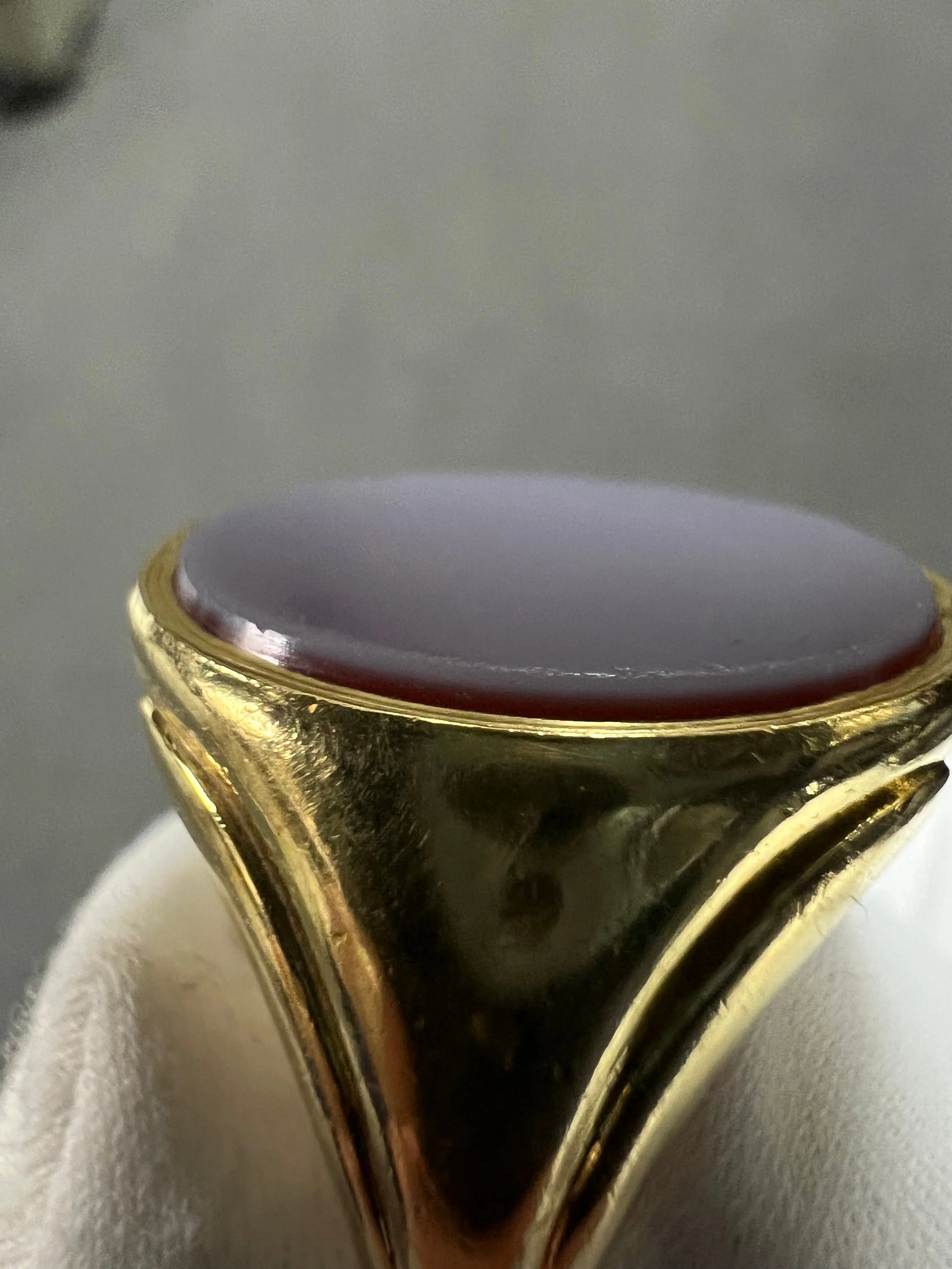 Antique Sardonyx Signet 18k Yellow Gold Ring Circa 1910