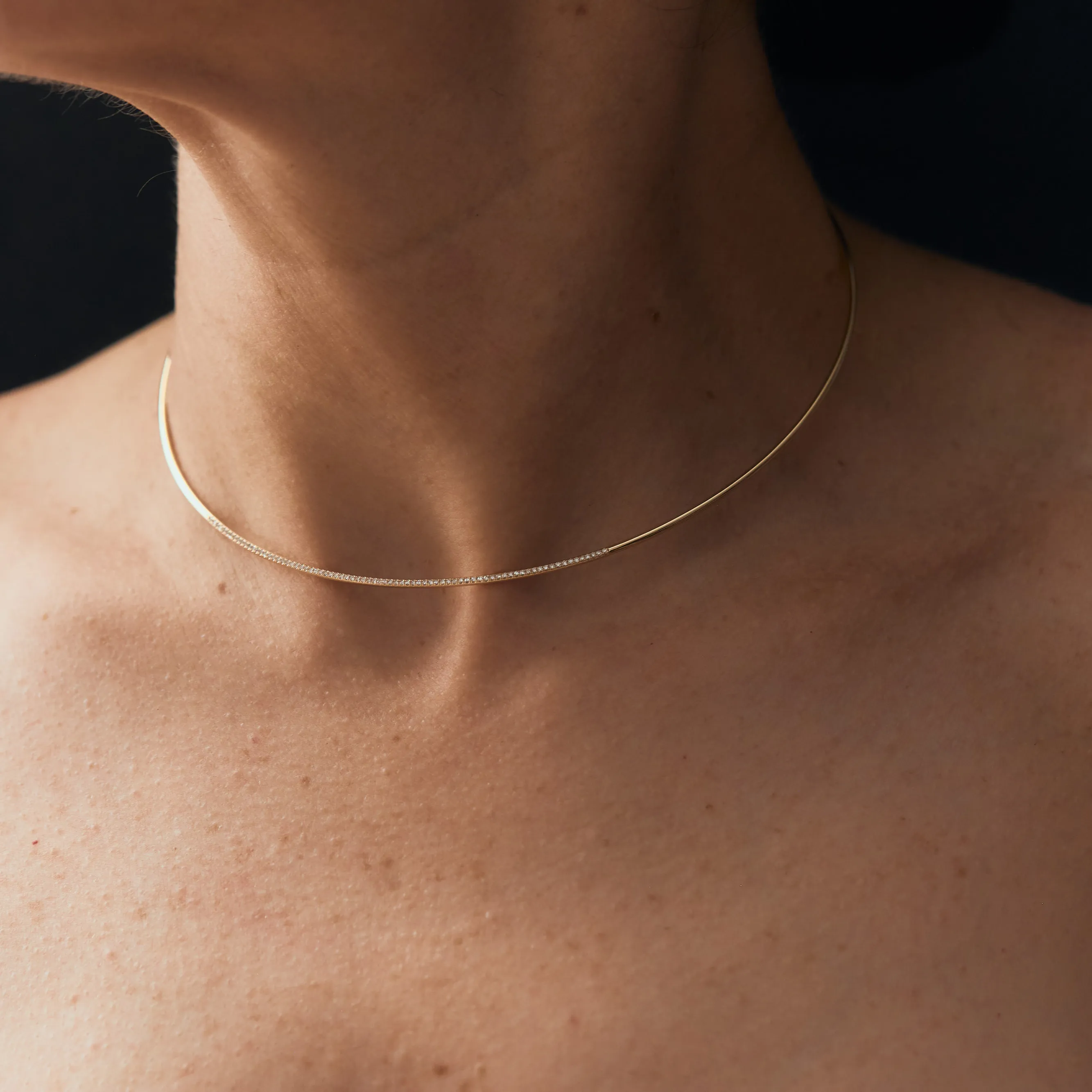 Axis Choker with White Pavé Diamonds