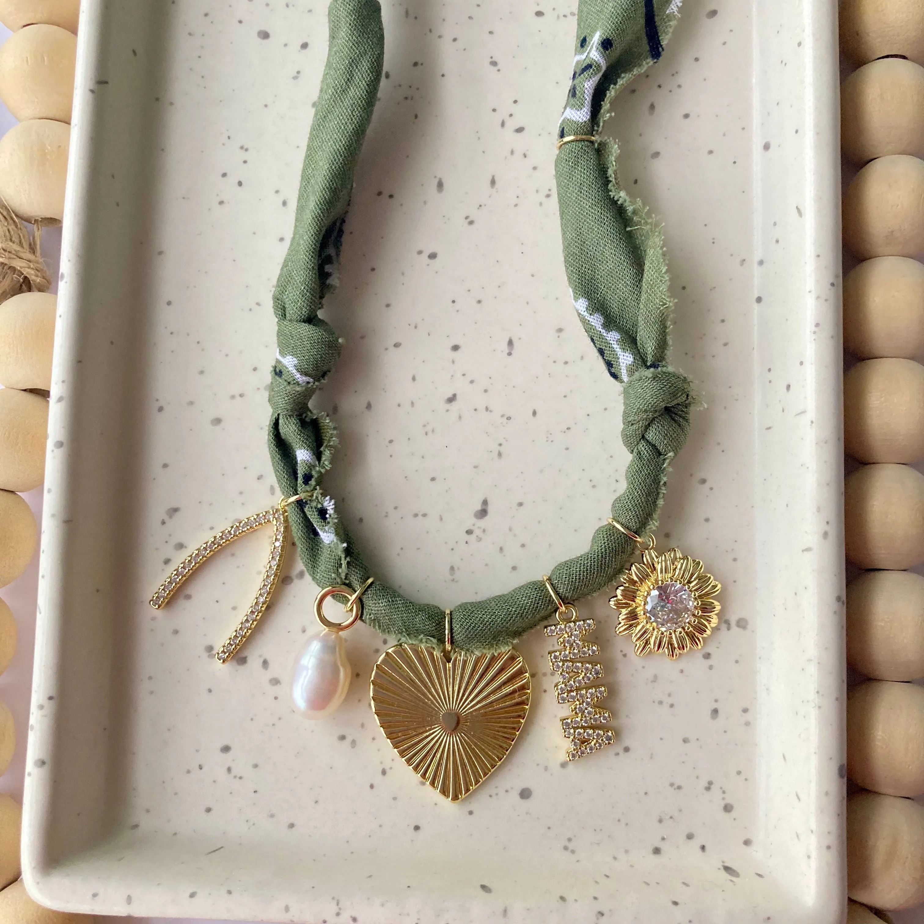 BANDana charm necklace | 5 Charms | Gold Filled