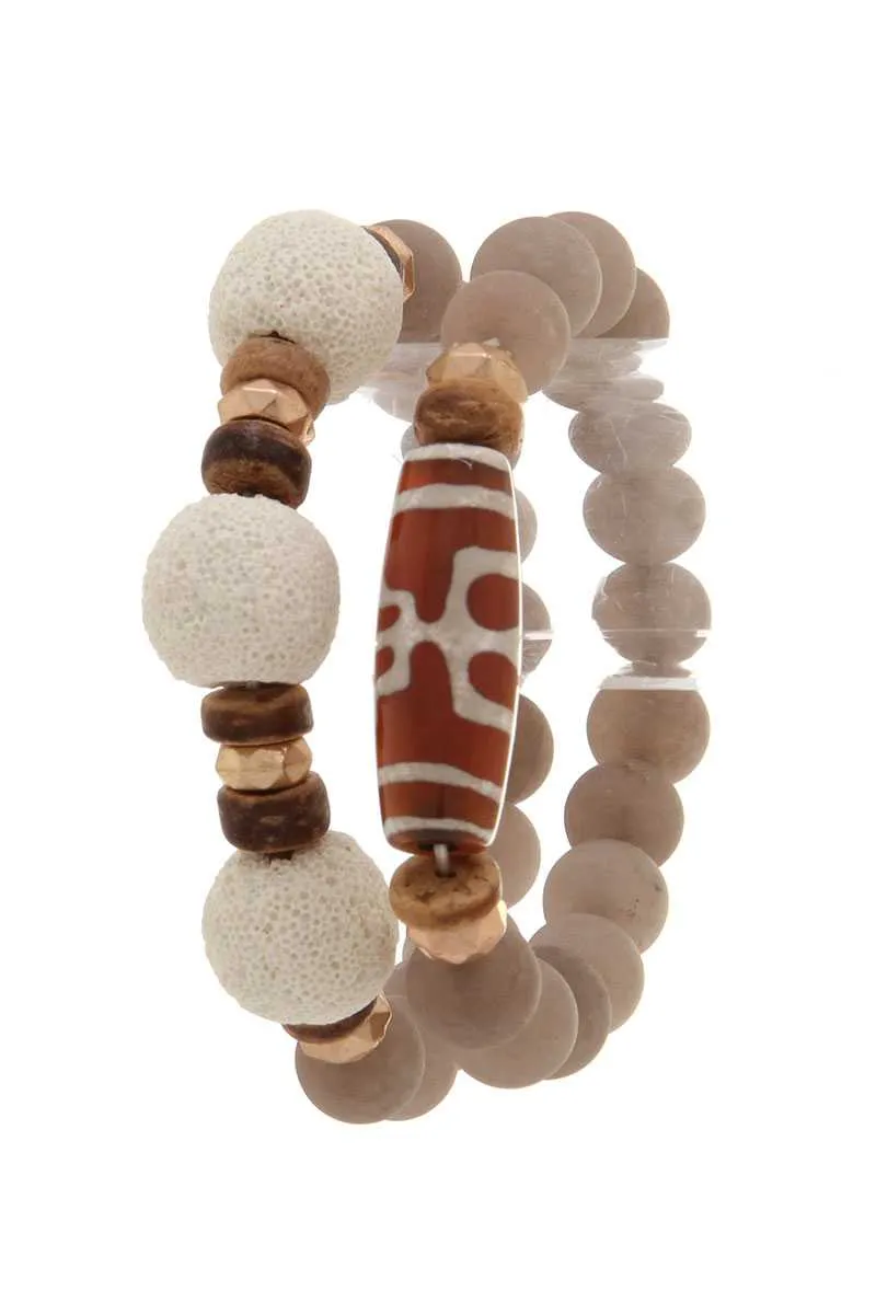 Beaded Stretch Bracelet Set