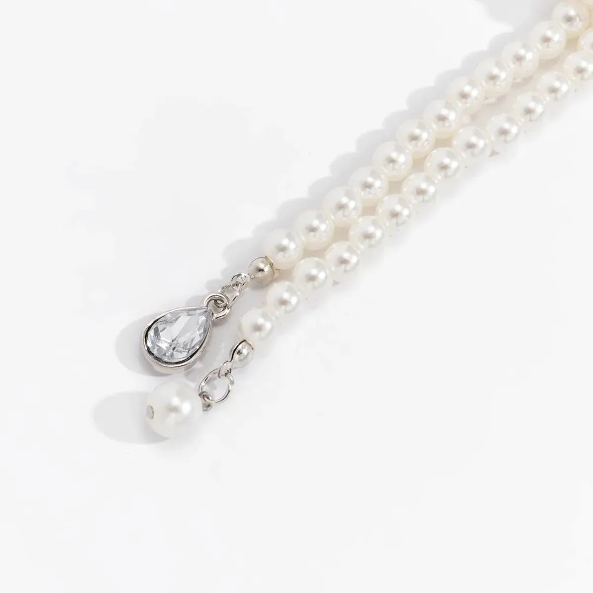 Beads Chain Kpop Pearl Choker Necklace Silver Color Goth Chocker Jewelry On The Neck Pendant For Women Girl Collar