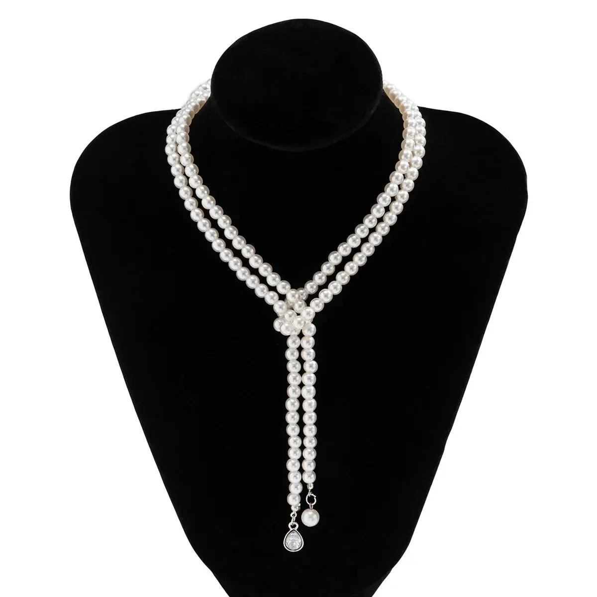 Beads Chain Kpop Pearl Choker Necklace Silver Color Goth Chocker Jewelry On The Neck Pendant For Women Girl Collar