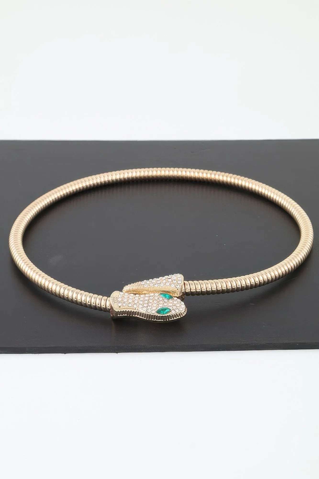 Bejeweled Snake Wrap Choker Necklace