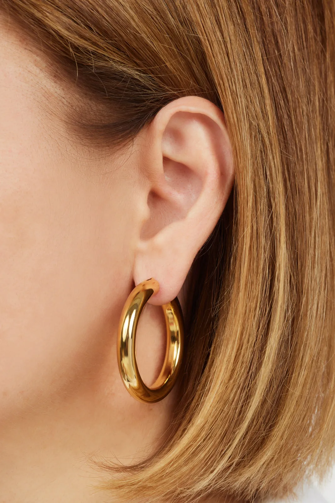 Bella 4 cm gold vermeil hoops