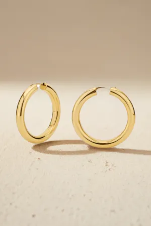 Bella 4 cm gold vermeil hoops