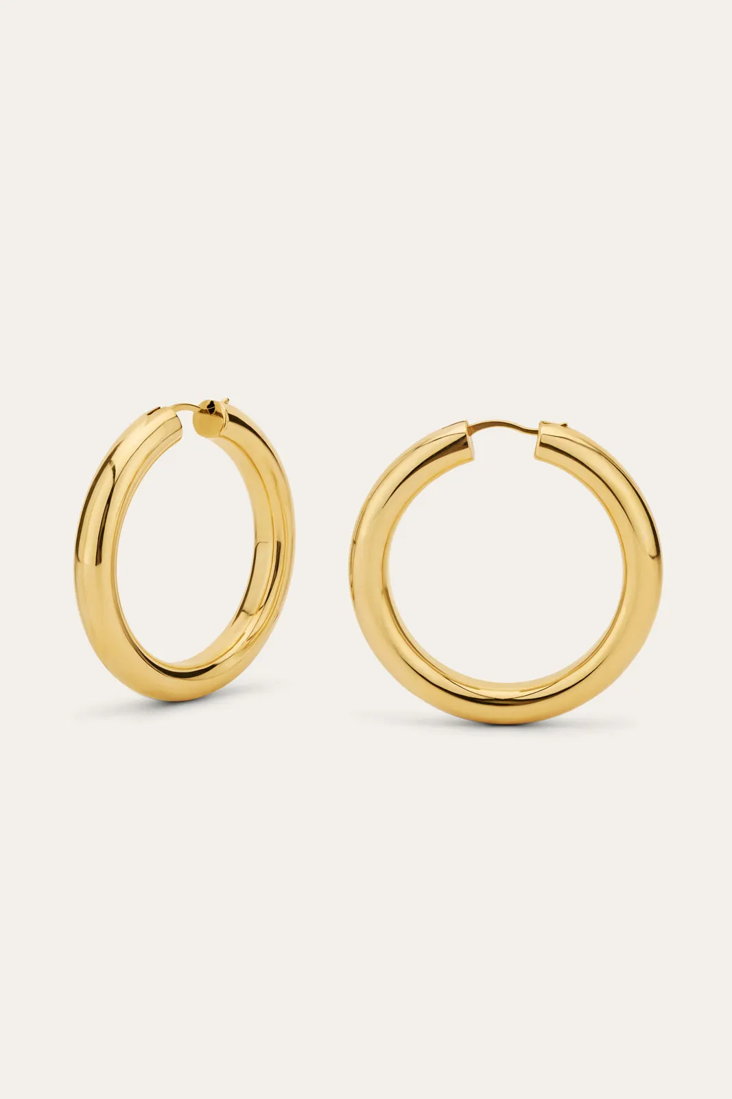 Bella 4 cm gold vermeil hoops