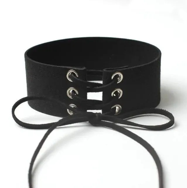 Black Velvet Choker Necklace Gold Chain Bar Chokers Necklace For Women