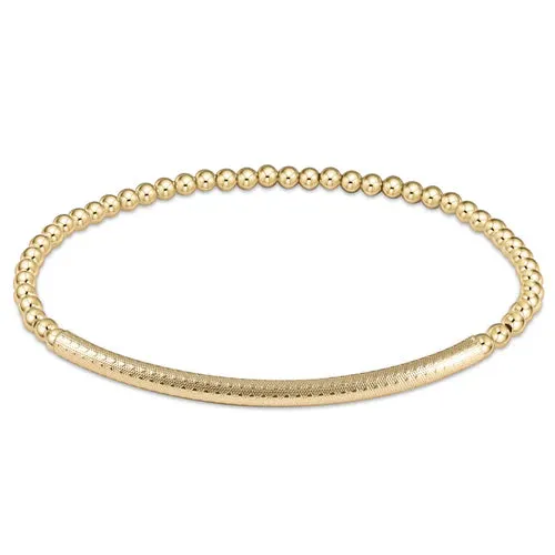 Bliss Bar Textured 3mm Bead Bracelet