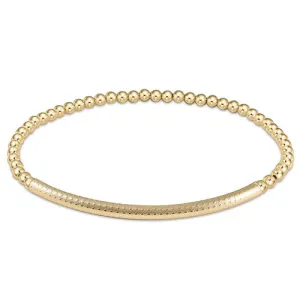 Bliss Bar Textured 3mm Bead Bracelet