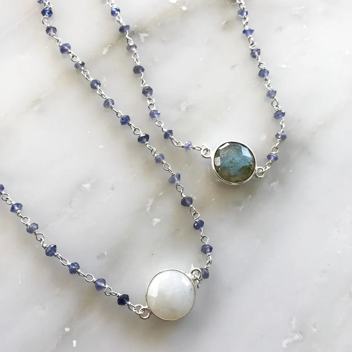Blue Labradorite Choker Necklace