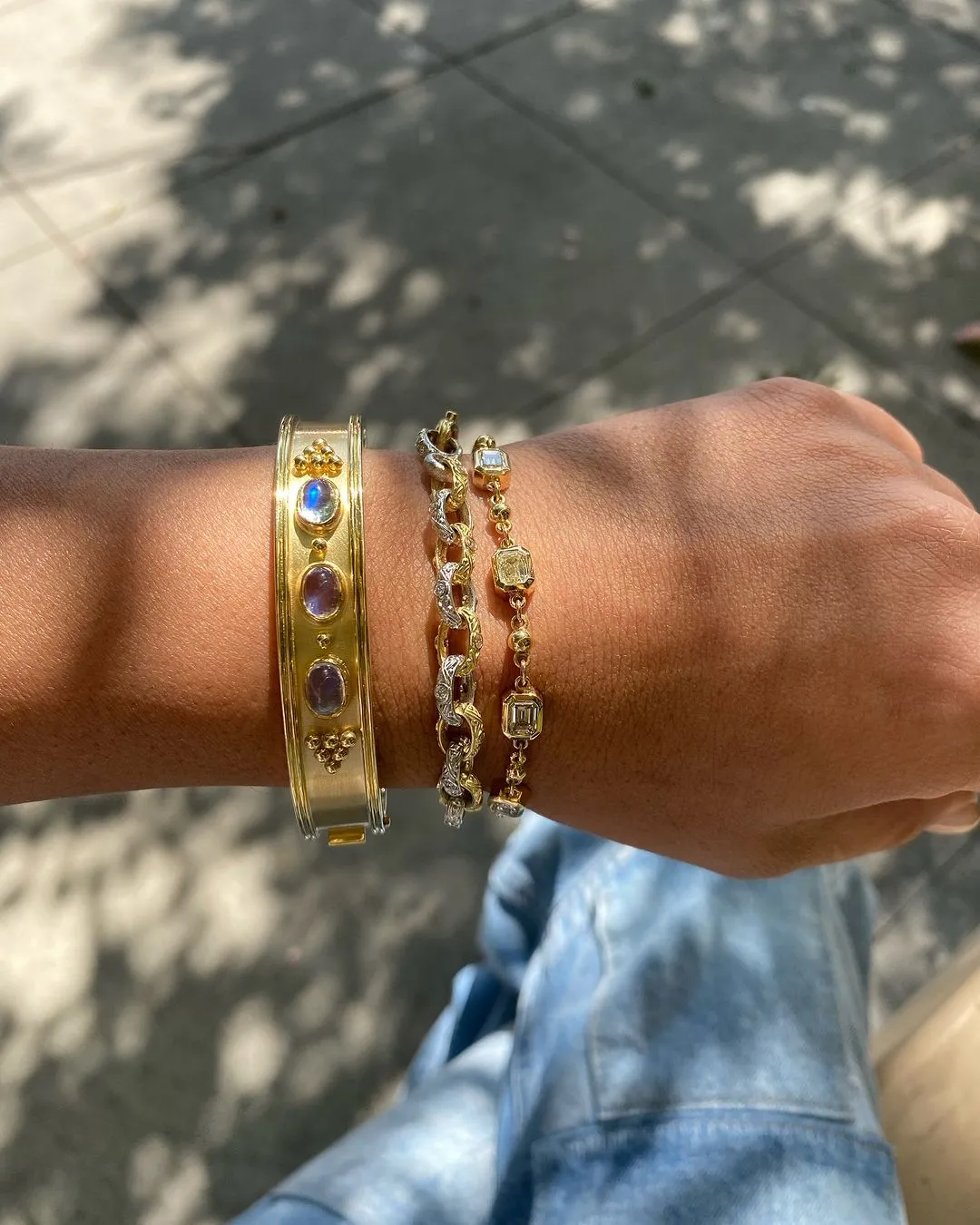 BLUE MOONSTONE CUFF
