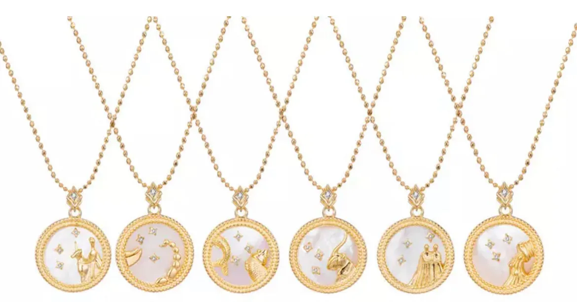 Boho & Mala Scorpio Horoscope Gold Necklace (Scorpion): October 24–November 21 APN1000