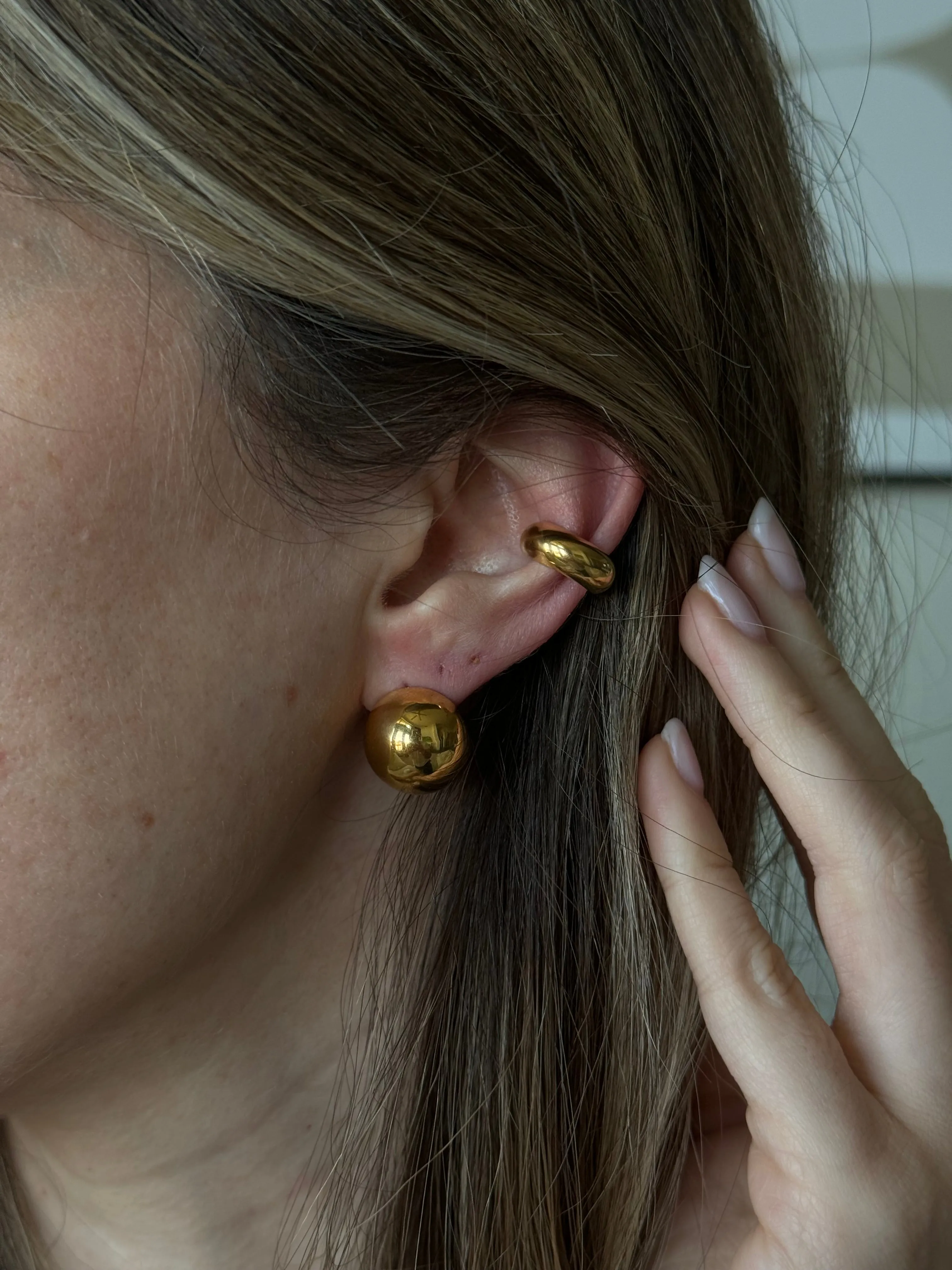 Bold Chunky Small Gold Studs