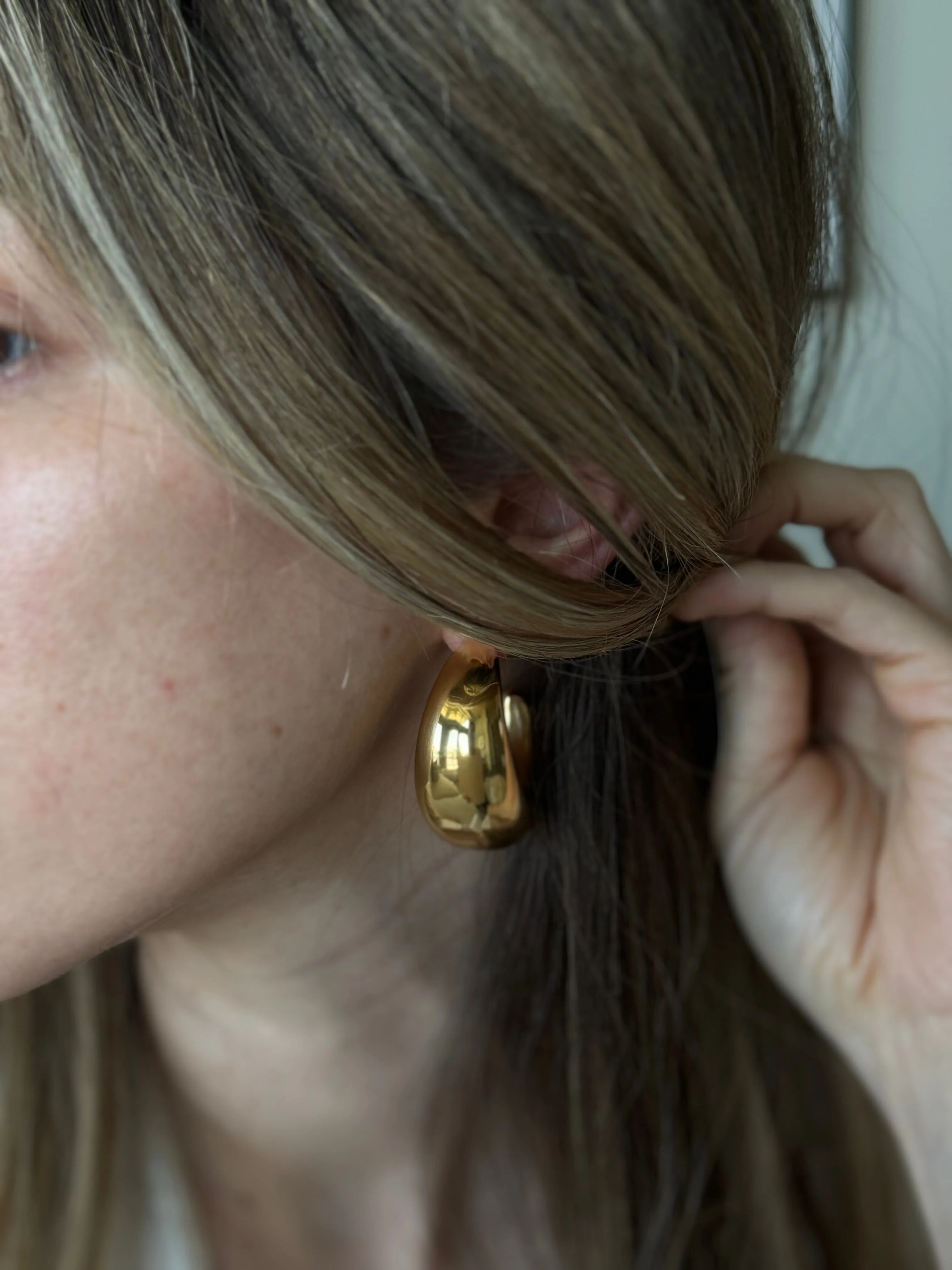Bold Chunky XL Gold Moon Hoops