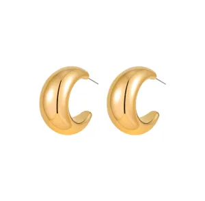 Bold Chunky XL Gold Moon Hoops