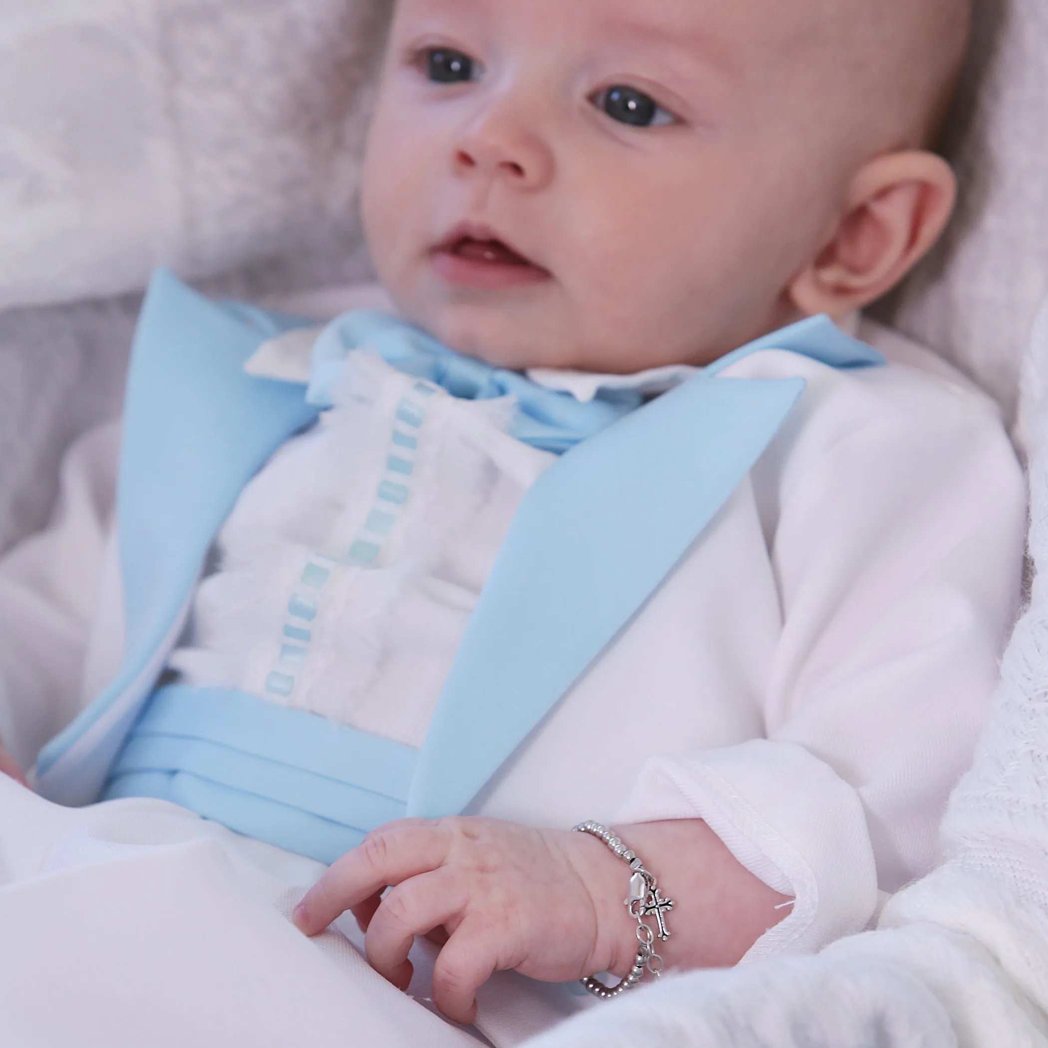 Boy's Baptism to Bride® Sterling Silver Baptism Bracelet for Baby Boy