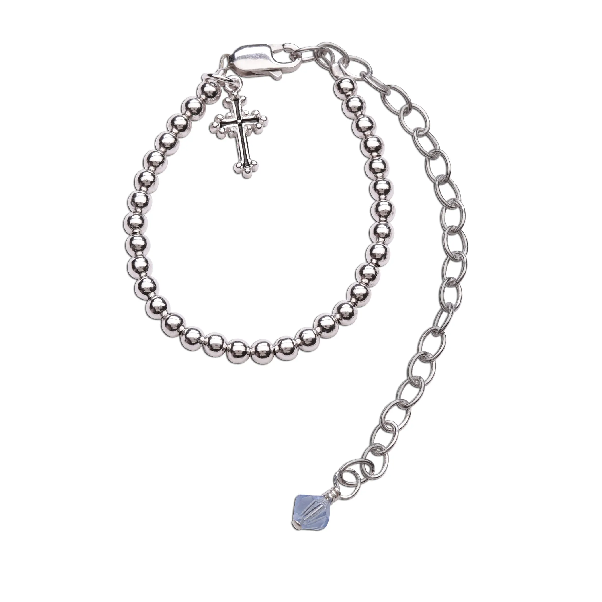Boy's Baptism to Bride® Sterling Silver Baptism Bracelet for Baby Boy