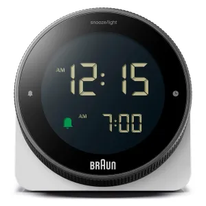 Braun Digital Clock with Snooze,Rotating bezel for quick time setting - BC24W