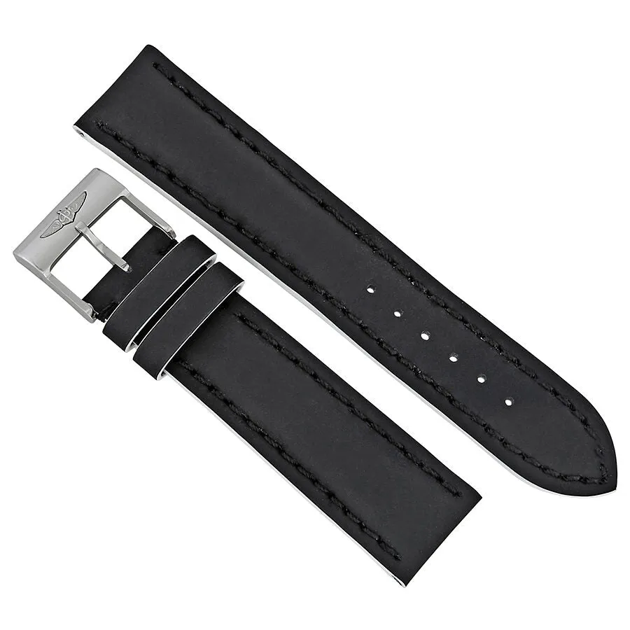 Breitling Black Leather Watch Band Strap 22mm - 20mm 226X-A20BASA.1