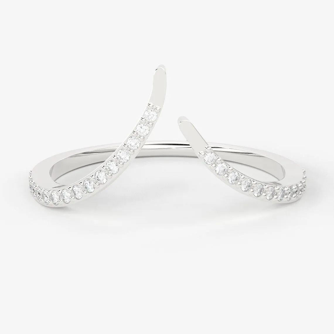 Brilliant Diamond Band in 14k Gold / Round Diamond Ring / Round Gold Band White Diamond Ring / Diamond Wedding Band