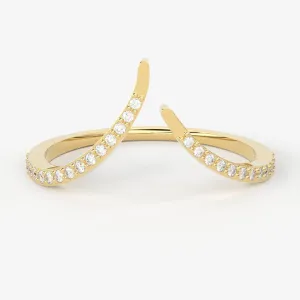 Brilliant Diamond Band in 14k Gold / Round Diamond Ring / Round Gold Band White Diamond Ring / Diamond Wedding Band