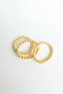 Brushed 8mm Gold Filled Bead Bracelet