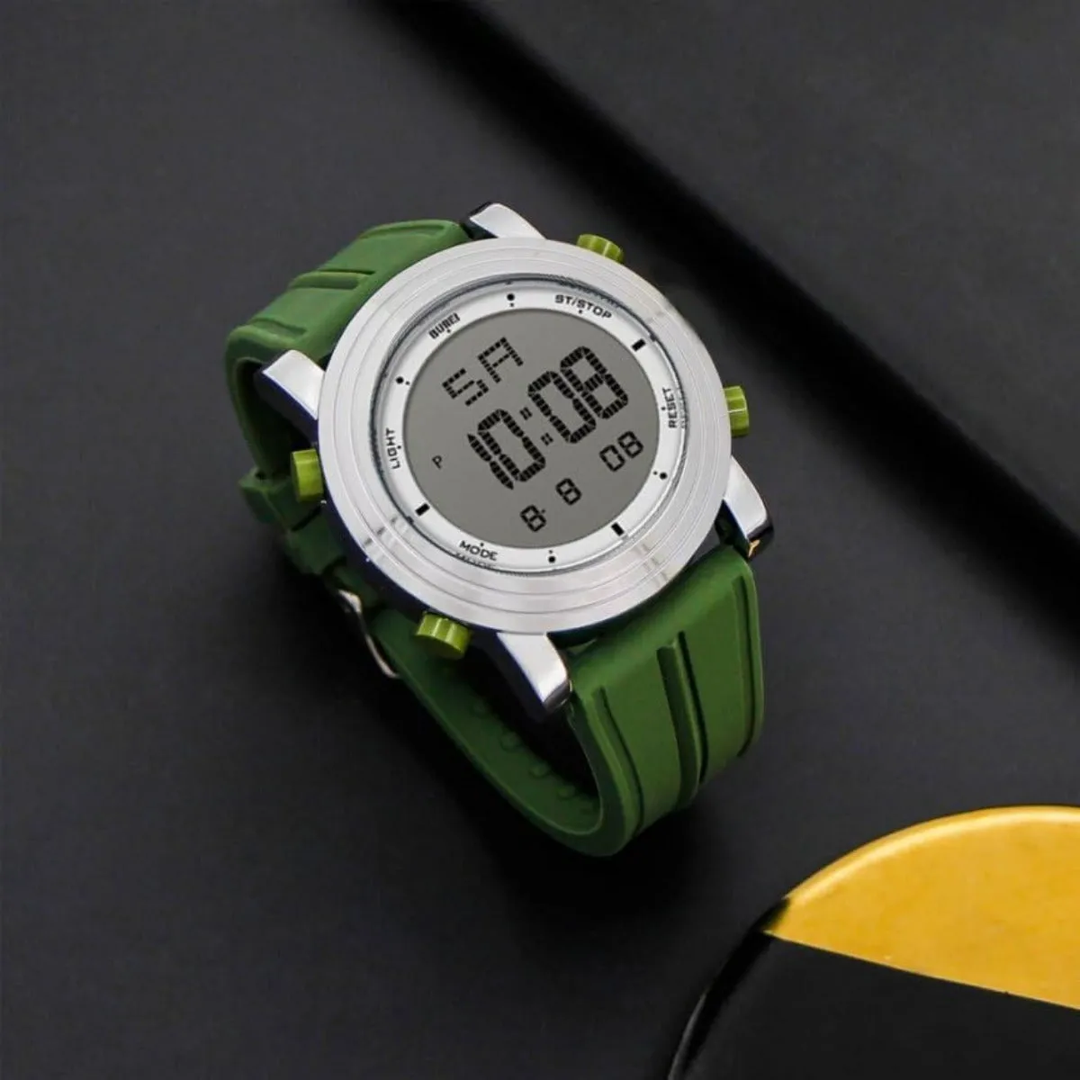 BUREI Digital Herren Uhren Sport Outdoor Armbanduhr Silikon Herren mit Wecker/Kalender/Stoppuhr/LED-Hintergrundbeleuchtung