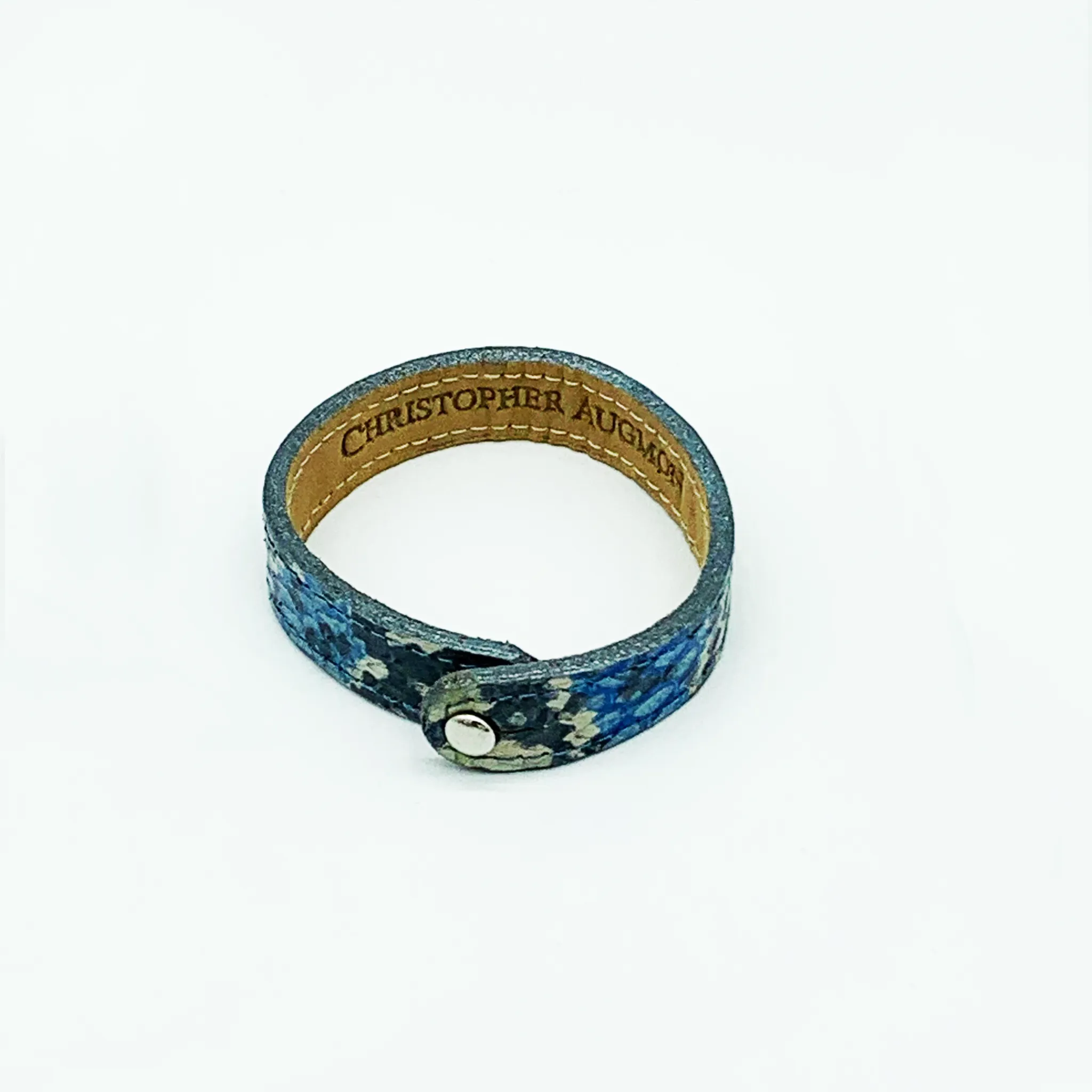 CA Amazon Rainbow Water Snake Single Collar Button Bracelet