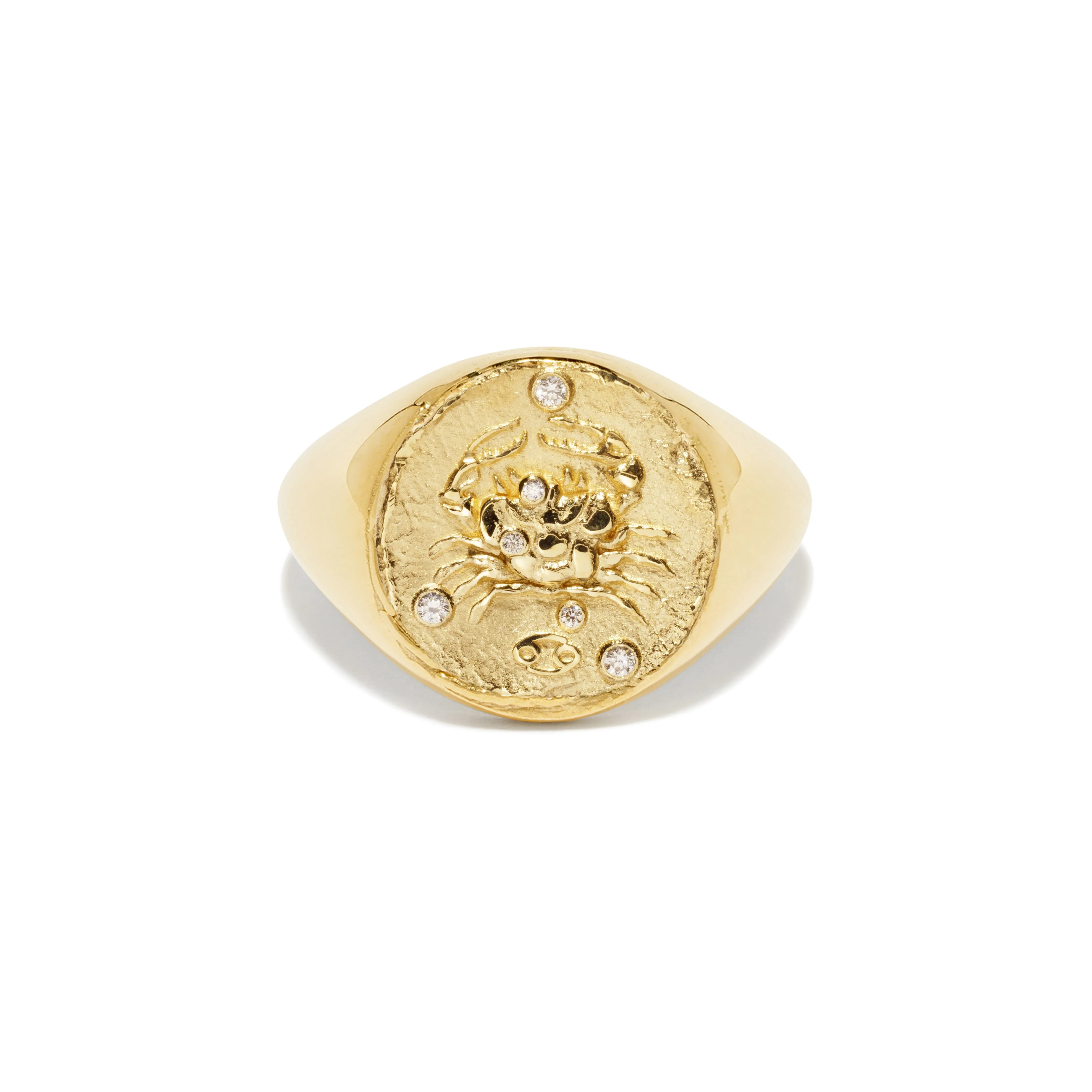 Cancer Zodiac Signet Ring