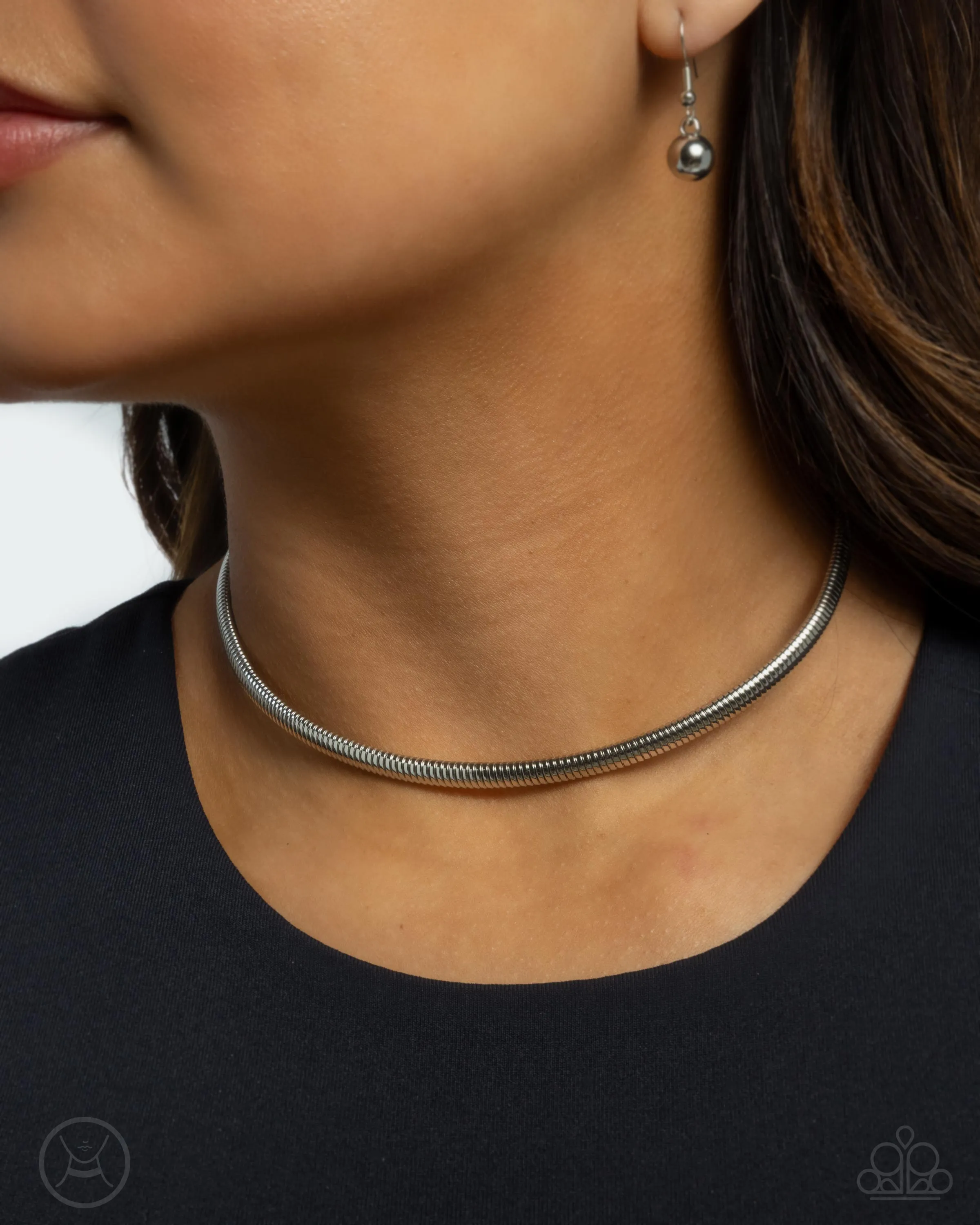 Captivating Choker - Silver (Choker) Necklace