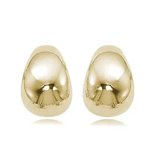 Carla 14k Yellow Small Puff Wide Hoop Earrings
