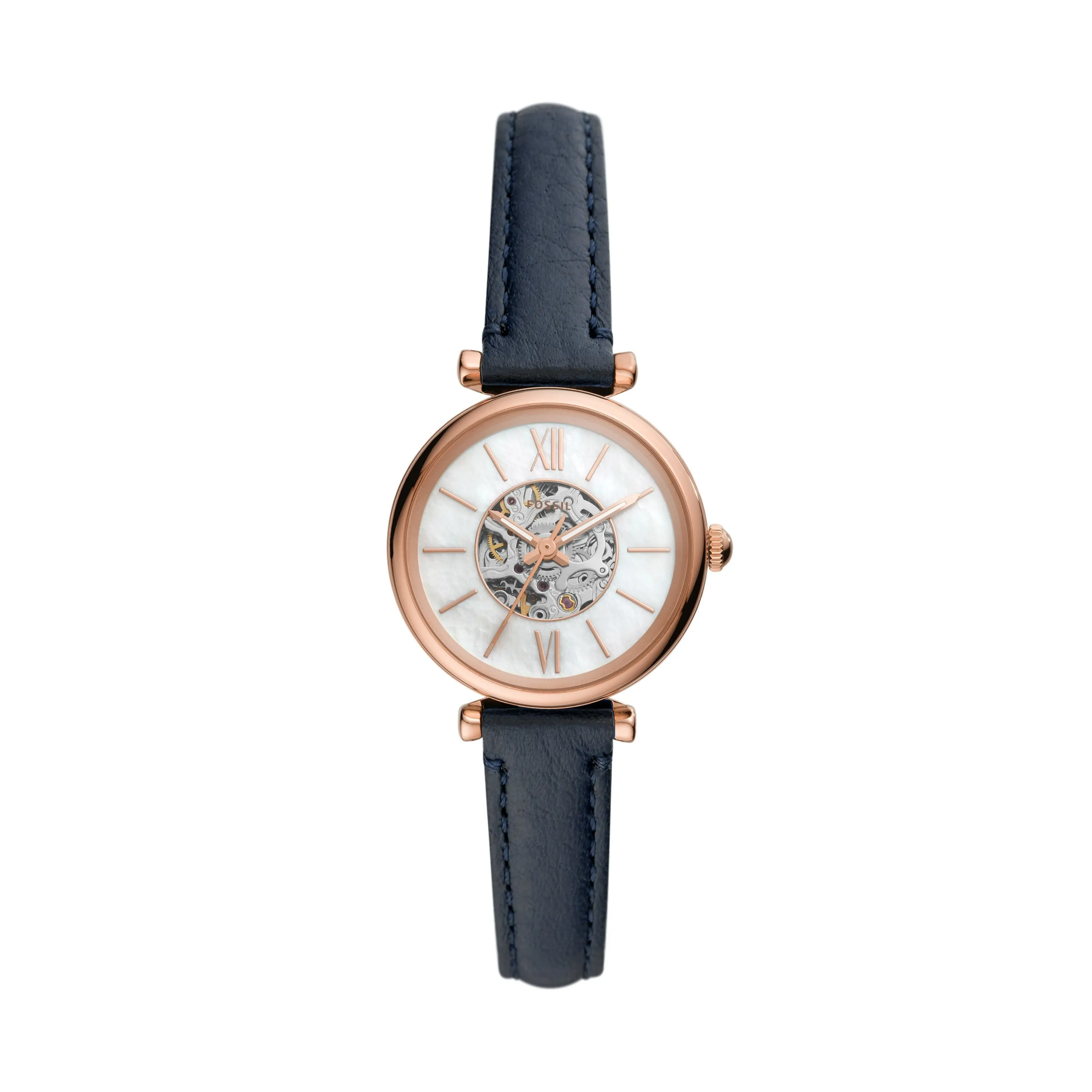 Carlie Automatic Navy Eco Leather Watch